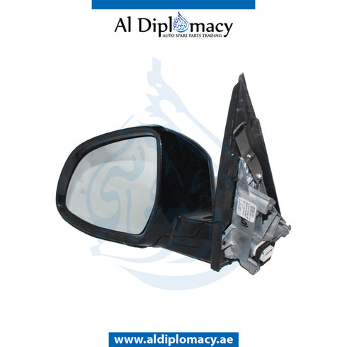 Left Mirror, WITH Camera, Blue, COMPLETE for BMW X3 Series G01 (2017-2021) models, Part Number UN-X3/G01 MIR-LH+CAM-CO-BL