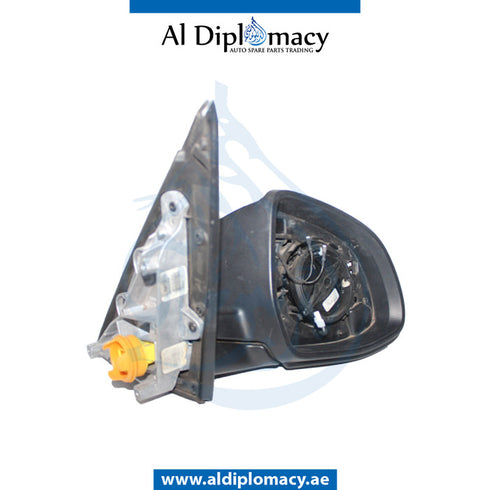 Right Mirror, White, COMPLETE for BMW X5 Series F15 (2013-2018) models, Part Number UN-X5/F15MIR-RH-CO-WH