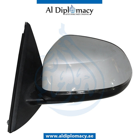 Left Mirror, Silver, COMPLETE for BMW X6 Series F16 (2014-2019) models, Part Number UN-X6/F16MIR-LH-CO-SL