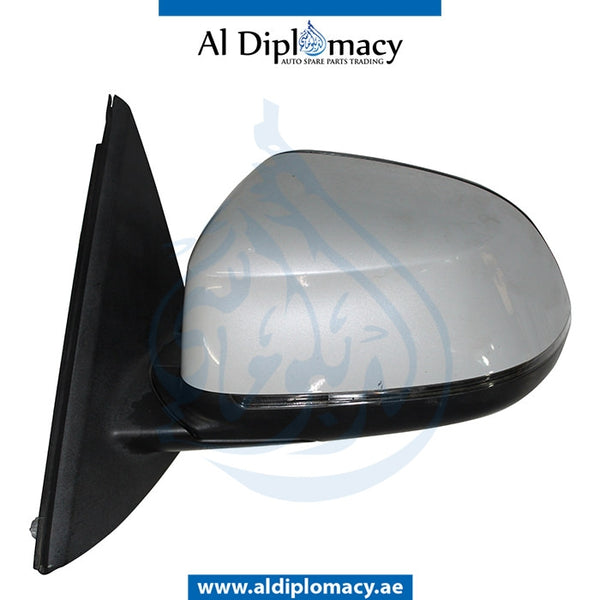 Left Mirror, Silver, COMPLETE for BMW X6 Series F16 (2014-2019) models, Part Number UN-X6/F16MIR-LH-CO-SL