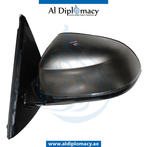 Left Mirror, WITH Camera, Brown, COMPLETE for BMW X6 Series F16 (2014-2019) models, Part Number UN-X6/F16MIR-LH+CAM-CO-BR