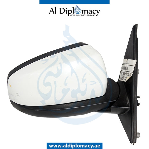 Right Mirror, White, COMPLETE for BMW models, Part Number UN-X6MIR-RH-CO-WH