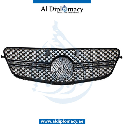 SHOW Grille, Black, 63 STYLE for Mercedes-Benz E Class W212 (2009-2016) models, Part Number UT-212GRILL-BK