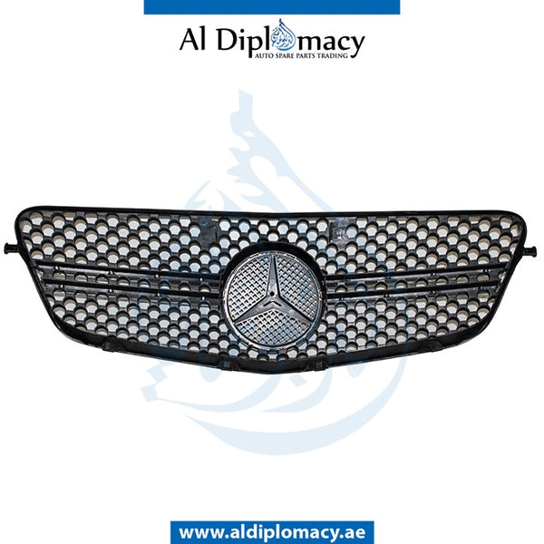 SHOW Grille, Black, 63 STYLE for Mercedes-Benz E Class W212 (2009-2016) models, Part Number UT-212GRILL-BK
